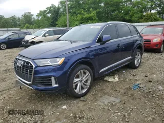 2022 Audi Q7 Premium z VIN WA1AXBF70ND012742, wystawiony jako Copart lot #60003195 z przebiegiem 34 886 mil mil oraz Czysty tytuł • Clean title. Historia ofert i sprzedaży dostępna na DreamBid. Obrazek 1.