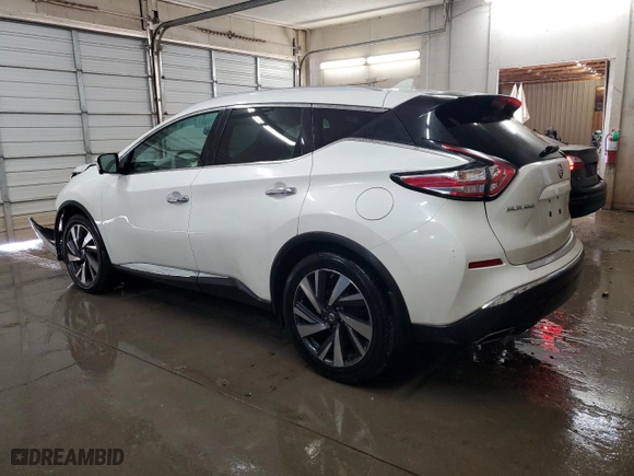 2017 Nissan Murano Platinum with VIN 5N1AZ2MH0HN134961, listed as a Copart auction lot 46897355 with 121,681 mi miles and Salvage Title. Bid and sale history available at carsss.com. Image 2.