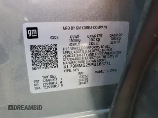 2023 Chevrolet TrailBlazer LS with VIN KL79MMS25PB166771, listed as a Copart auction lot 61728424 with 11,474 mi miles and Salvage Title. Bid and sale history available at DreamBid. Image 13.