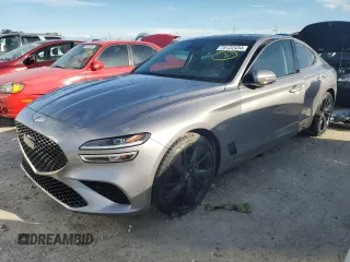 2023 Genesis G70 2.0T with VIN KMTG34TA0PU133444, listed as a Copart auction lot 75122434 with 0 mi miles and Non Repairable. Bid and sale history available at carsss.com. Image 1.