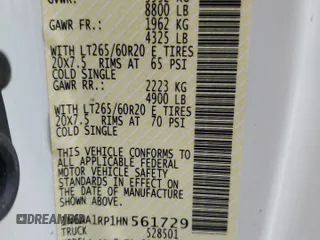 2017 Nissan Titan SV z VIN 1N6AA1RP1HN561729, wystawiony jako Copart lot #56866115 z przebiegiem 27 590 mil mil oraz Szkoda całkowita • Salvage title. Historia ofert i sprzedaży dostępna na DreamBid. Obrazek 12.