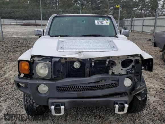 2007 Hummer H3 SUV with VIN 5GTDN13E978167512, listed as a Copart auction lot 79580574 with 186,030 mi miles and Salvage Title. Bid and sale history available at carsss.com. Image 5.