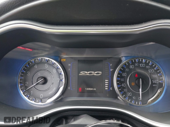 2015 Chrysler 200 Limited with VIN 1C3CCCAB7FN738285, listed as a IAAI auction lot 42351743 with 120,594 mi miles and . Bid and sale history available at DreamBid. Image 7.