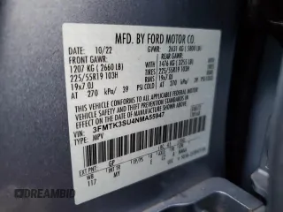 2022 Ford Mustang Mach-E Premium z VIN 3FMTK3SU4NMA55947, wystawiony jako Copart lot #86109474 z przebiegiem Nie podano mil oraz Szkoda całkowita • Salvage title. Historia ofert i sprzedaży dostępna na DreamBid. Obrazek 12.