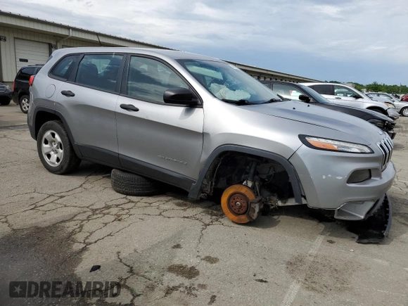 2015 Jeep Cherokee Sport with VIN 1C4PJLAB8FW761989, listed as a Copart auction lot 56869675 with 181,347 mi miles and Salvage title. Bid and sale history available at DreamBid. Image 4.