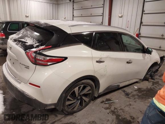 2017 Nissan Murano SL with VIN 5N1AZ2MH0HN151436, listed as a IAAI auction lot 41611214 with 127,500 mi miles and . Bid and sale history available at carsss.com. Image 4.