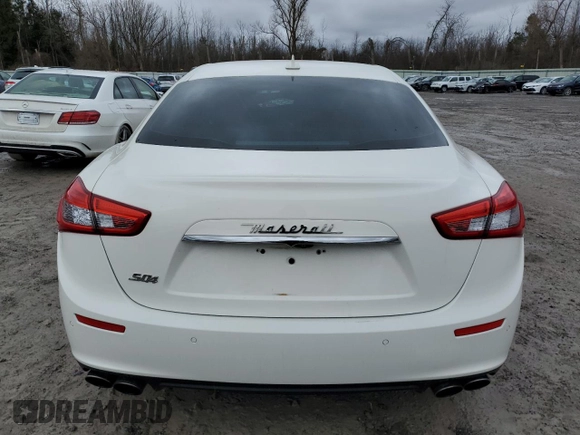 2017 Maserati Ghibli S Q4 with VIN ZAM57RTS4H1232007, listed as a Copart auction lot 47345505 with 93,978 mi miles and Salvage title. Bid and sale history available at DreamBid. Image 6.
