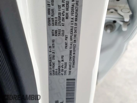 2020 Ram 1500 Lone Star with VIN 1C6RREFT7LN361686, listed as a Copart auction lot 59579555 with 74,421 mi miles and Salvage title. Bid and sale history available at DreamBid. Image 12.