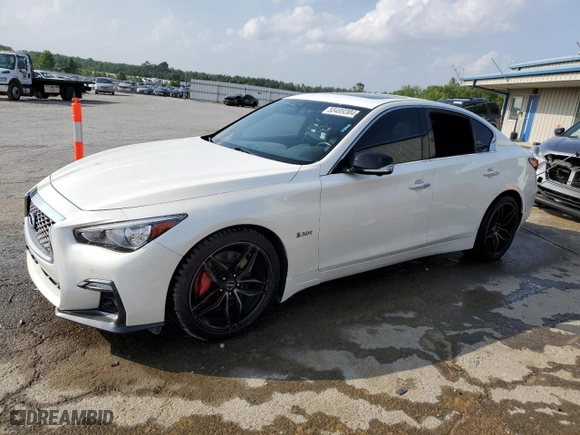 2020 Infiniti Q50 RED SPORT 400 with VIN JN1FV7AP4LM630040, listed as a Copart auction lot 53489304 with NaN miles and Salvage Title. Bid and sale history available at carsss.com. Image 1.