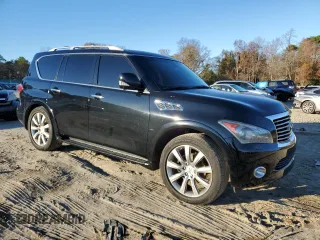 2012 Infiniti QX56 7-passenger with VIN JN8AZ2NE5C9021604, listed as a Copart auction lot 80391754 with 169,913 mi miles and Clean Title. Bid and sale history available at carsss.com. Image 4.