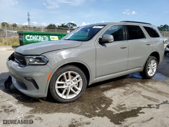 2022 Dodge Durango GT Plus with VIN 1C4RDJDG4NC217291, listed as a Copart auction lot 51595665 with 47,690 mi miles and Clean Title. Bid and sale history available at carsss.com. Image 1.