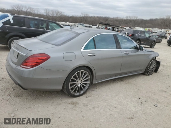 2015 Mercedes-Benz S 550 with VIN WDDUG8CB8FA069701, listed as a Copart auction lot 47743845 with 34,712 mi miles and Salvage Title. Bid and sale history available at DreamBid. Image 3.