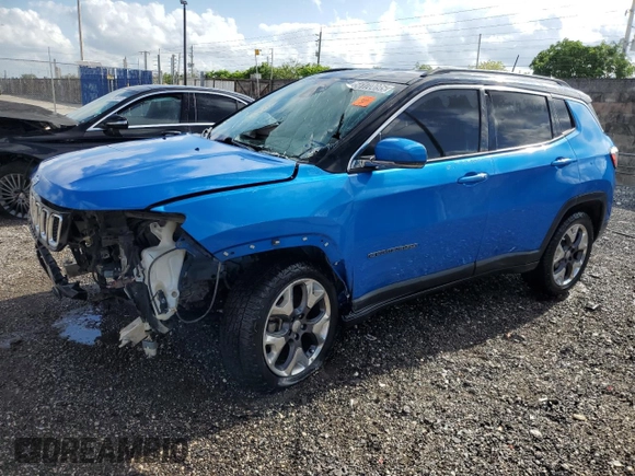 2018 Jeep Compass Limited with VIN 3C4NJCCB9JT405635, listed as a Copart auction lot 56170095 with 57,374 mi miles and Clean title. Bid and sale history available at DreamBid. Image 1.