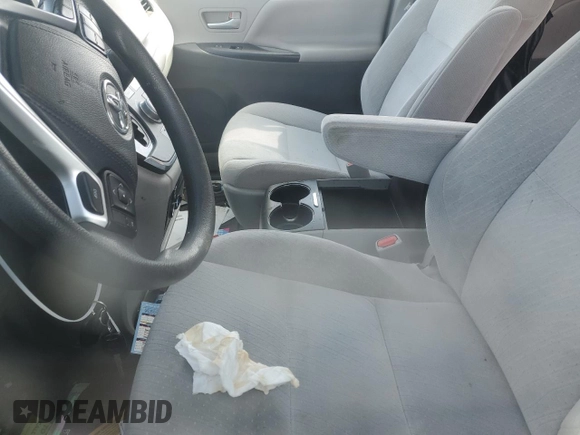 2017 Toyota Sienna LE with VIN 5TDJZ3DC3HS155344, listed as a Copart auction lot 46488255 with 0 mi miles and Salvage Title. Bid and sale history available at carsss.com. Image 8.