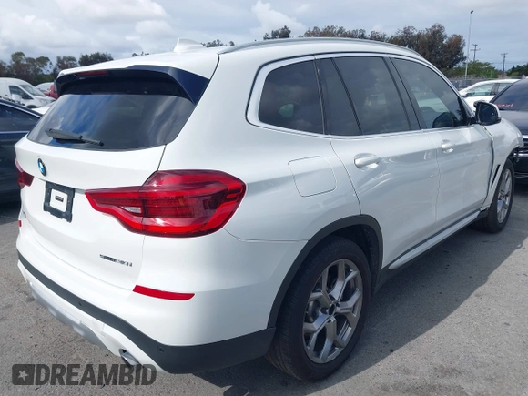 2021 BMW X3 sDrive30i with VIN 5UXTY3C01M9H12586, listed as a IAAI auction lot 42131082 with 44,206 mi miles. Bid and sale history available at carsss.com. Image 4.