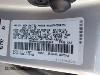 2009 Toyota Corolla with VIN 1NXBU40E69Z045543, listed as a IAAI auction lot 42201200 with 143,533 mi miles. Bid and sale history available at carsss.com. Image 9.