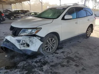 2015 Nissan Pathfinder S with VIN 5N1AR2MNXFC668306, listed as a Copart auction lot 77457534 with 232,610 mi miles and Salvage Title. Bid and sale history available at carsss.com. Image 1.