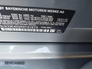 2024 BMW X6 xDrive40i with VIN 5UX33EX02R9T41673, listed as a IAAI auction lot 41427201 with 14,266 mi miles. Bid and sale history available at carsss.com. Image 9.