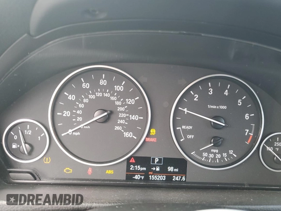 2015 BMW 3 Series 320i xDrive with VIN WBA3C3C55FP664966, listed as a Copart auction lot 42120995 with 155,203 mi miles and Salvage Title. Bid and sale history available at carsss.com. Image 9.