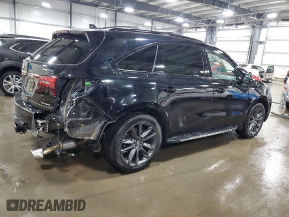 2020 Acura MDX Technology with VIN 5J8YD4H0XLL025351, listed as a Copart auction lot 48873715 with 105,748 mi miles and Salvage title. Bid and sale history available at DreamBid. Image 3.