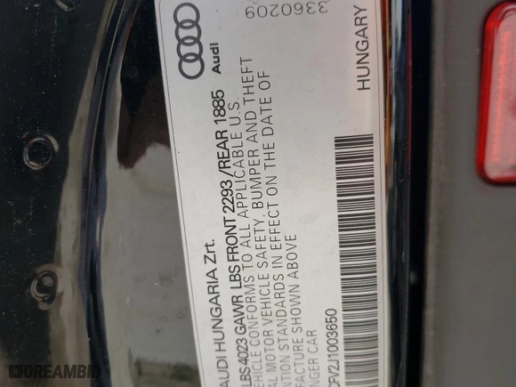 2018 Audi TT Roadster with VIN TRUT5CFV2J1003650, listed as a Copart auction lot 46679264 with NaN miles. Bid and sale history available at carsss.com. Image 12.