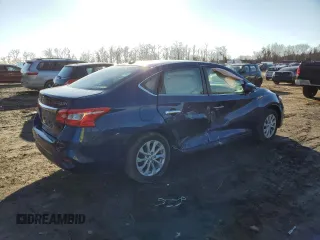 2019 Nissan Sentra SV with VIN 3N1AB7AP5KY389541, listed as a Copart auction lot 45292595 with 44,587 mi miles and Salvage Title. Bid and sale history available at DreamBid. Image 3.