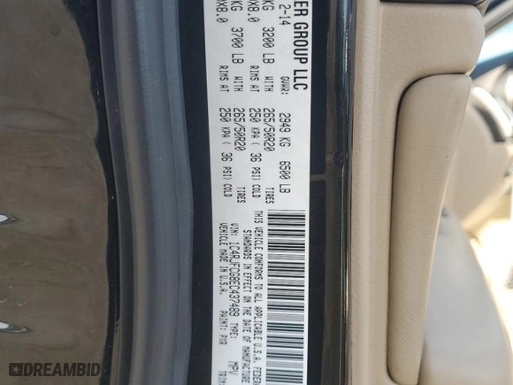 2014 Jeep Grand Cherokee Overland with VIN 1C4RJFCG8EC437489, listed as a Copart auction lot 41781595 with 174,862 mi miles and Salvage Title. Bid and sale history available at carsss.com. Image 13.