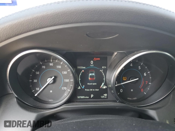 2019 Jaguar XF 25t Premium with VIN SAJBJ4FX2KCY77996, listed as a Copart auction lot 44278765 with 107,889 mi miles and Salvage Title. Bid and sale history available at carsss.com. Image 9.