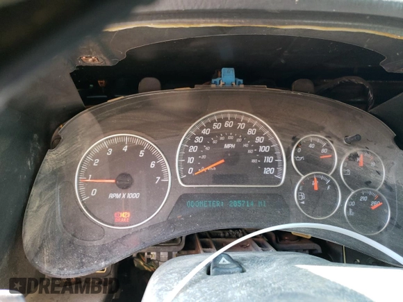 2005 GMC Envoy SLT z VIN 1GKET16M356134877, wystawiony jako Copart lot #57333345 z przebiegiem 205 714 mil mil oraz Szkoda całkowita • Salvage title. Historia ofert i sprzedaży dostępna na DreamBid. Obrazek 9.