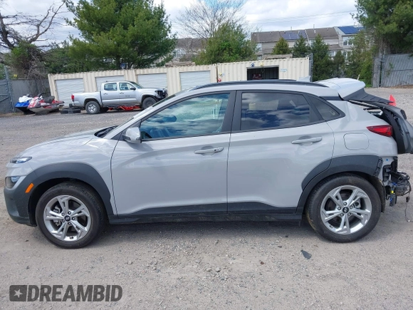2023 Hyundai Kona SEL with VIN KM8K6CAB9PU999533, listed as a IAAI auction lot 42053046 with 15,506 mi miles. Bid and sale history available at carsss.com. Image 14.