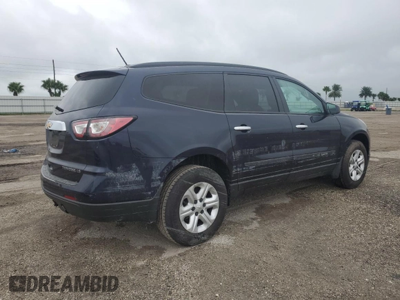 2015 Chevrolet Traverse LS z VIN 1GNKRFED6FJ113457, wystawiony jako Copart lot #74671954 z przebiegiem Nie podano mil oraz Szkoda całkowita • Salvage title. Historia ofert i sprzedaży dostępna na DreamBid. Obrazek 3.
