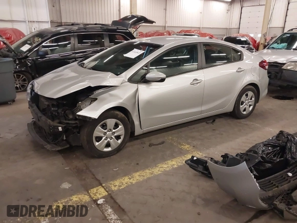 2017 Kia Forte LX with VIN 3KPFK4A73HE031494, listed as a IAAI auction lot 41669822 with 99,065 mi miles. Bid and sale history available at carsss.com. Image 2.