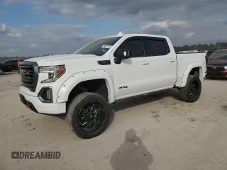 2022 GMC Sierra 1500 Limited AT4 with VIN 1GTP9EEL4NZ163676, listed as a Copart auction lot 44471625 with 55,695 mi miles and Salvage Title. Bid and sale history available at carsss.com. Image 1.