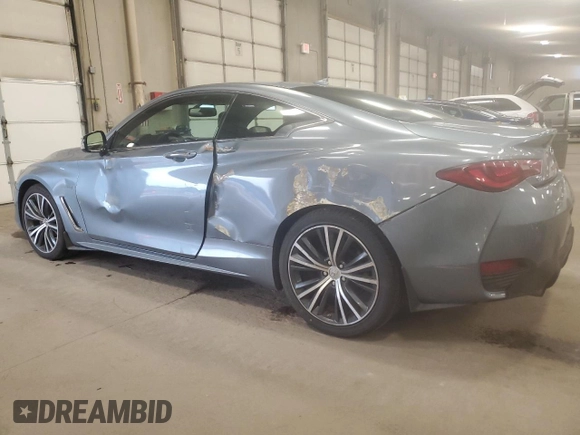 2018 Infiniti Q60 Luxe with VIN JN1EV7EL8JM391124, listed as a Copart auction lot 80746224 with 97,310 mi miles and Salvage Title. Bid and sale history available at carsss.com. Image 2.