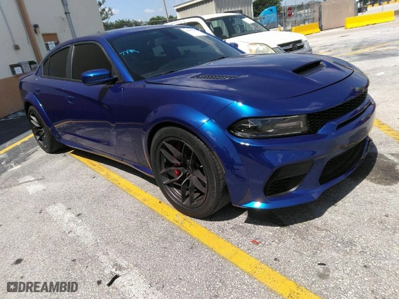 2021 Dodge Charger SRT Hellcat Widebody with VIN 2C3CDXL92MH503507, listed as a IAAI auction lot 41987646 with 32,389 mi miles. Bid and sale history available at carsss.com. Image 1.