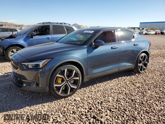 2022 Polestar 2 with VIN LPSED3KA6NL055049, listed as a Copart auction lot 87434224 with 24,421 mi miles and Salvage Title. Bid and sale history available at carsss.com. Image 1.