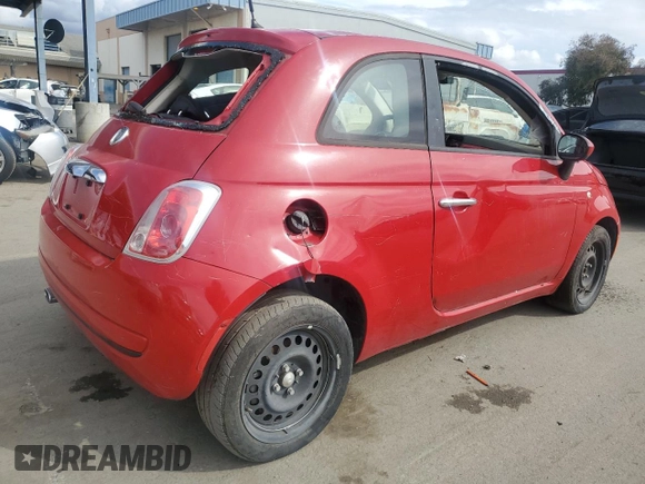 2012 FIAT 500 Pop with VIN 3C3CFFAR9CT287748, listed as a Copart auction lot 46001455 with 29,132 mi miles and Salvage title. Bid and sale history available at DreamBid. Image 3.