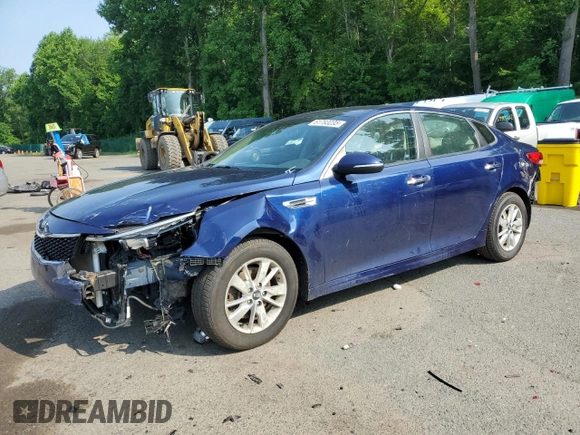 2016 Kia Optima LX with VIN 5XXGT4L39GG082905, listed as a Copart auction lot 61793235 with 187,895 mi miles and Salvage title. Bid and sale history available at DreamBid. Image 1.