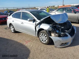 2015 Nissan Sentra S with VIN 3N1AB7AP9FY341143, listed as a IAAI auction lot 40657393 with 134,986 mi miles. Bid and sale history available at carsss.com. Image 1.