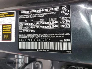 2014 Mercedes-Benz GL 450 z VIN 4JGDF7CE3EA402706, wystawiony jako Copart lot #59056875 z przebiegiem 131 460 mil mil oraz Szkoda całkowita • Salvage title. Historia ofert i sprzedaży dostępna na DreamBid. Obrazek 13.