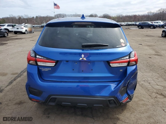 2021 Mitsubishi Outlander Sport ES with VIN JA4ARUAU3MU006712, listed as a Copart auction lot 51821725 with 56,532 mi miles and Salvage Title. Bid and sale history available at carsss.com. Image 6.