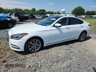 2018 Genesis G80 3.8L with VIN KMHGN4JE0JU240236, listed as a Copart auction lot 61606695 with 64,773 mi miles and Salvage title. Bid and sale history available at DreamBid. Image 1.