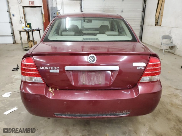 2006 Mercury Montego Premier with VIN 1MEHM43166G606291, listed as a Copart auction lot 78663794 with 217,133 mi miles and Salvage Title. Bid and sale history available at carsss.com. Image 6.