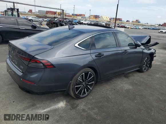2023 Honda Accord Touring with VIN 1HGCY2F83PA013961, listed as a Copart auction lot 58853475 with 18,575 mi miles and Salvage title. Bid and sale history available at DreamBid. Image 3.