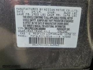 2019 Nissan Kicks S with VIN 3N1CP5CU3KL560060, listed as a Copart auction lot 52250195 with 22,764 mi miles and Non Repairable. Bid and sale history available at carsss.com. Image 13.