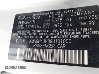 2016 Hyundai Equus Signature z VIN KMHGH4JH8GU101000, wystawiony jako IAAI lot #42560008 z przebiegiem 68 798 mil mil oraz . Historia ofert i sprzedaży dostępna na DreamBid. Obrazek 9.
