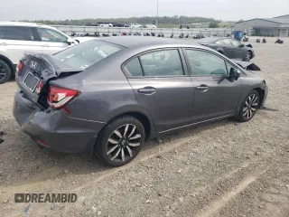 2014 Honda Civic EX-L with VIN 19XFB2F90EE079318, listed as a Copart auction lot 53682475 with 104,476 mi miles and Salvage Title. Bid and sale history available at DreamBid. Image 3.