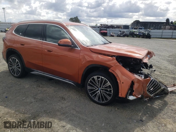 2025 BMW X1 xDrive28i with VIN WBX73EF03S5094250, listed as a Copart auction lot 51174465 with 51 mi miles and Salvage title. Bid and sale history available at DreamBid. Image 4.