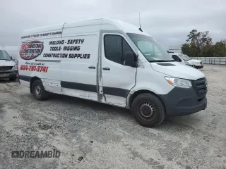 2023 Mercedes-Benz Sprinter Cargo with VIN W1Y4NCHYXPT145632, listed as a Copart auction lot 85204214 with 21,838 mi miles and Salvage Title. Bid and sale history available at carsss.com. Image 4.