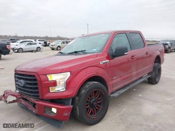 2017 Ford F-150 XL with VIN 1FTEW1EGXHFC76095, listed as a IAAI auction lot 41341104 with 127,746 mi miles. Bid and sale history available at carsss.com. Image 2.